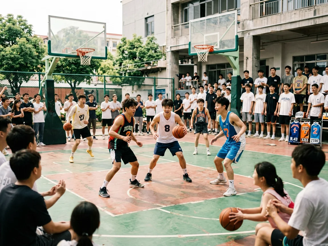 体育赛场准备，九尾